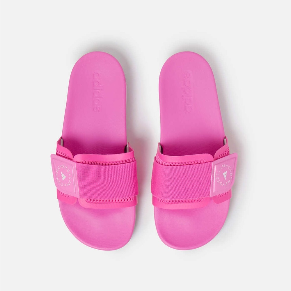 Pink Adidas by Stella McCartney Slides “Screaming Pink” Size 8 NWT